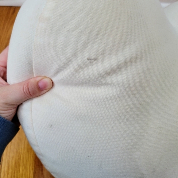 Shabby Chic Heart Shaped Embroidered‎ Throw Pillow Floral Embellished *read* - Picture 6 of 9